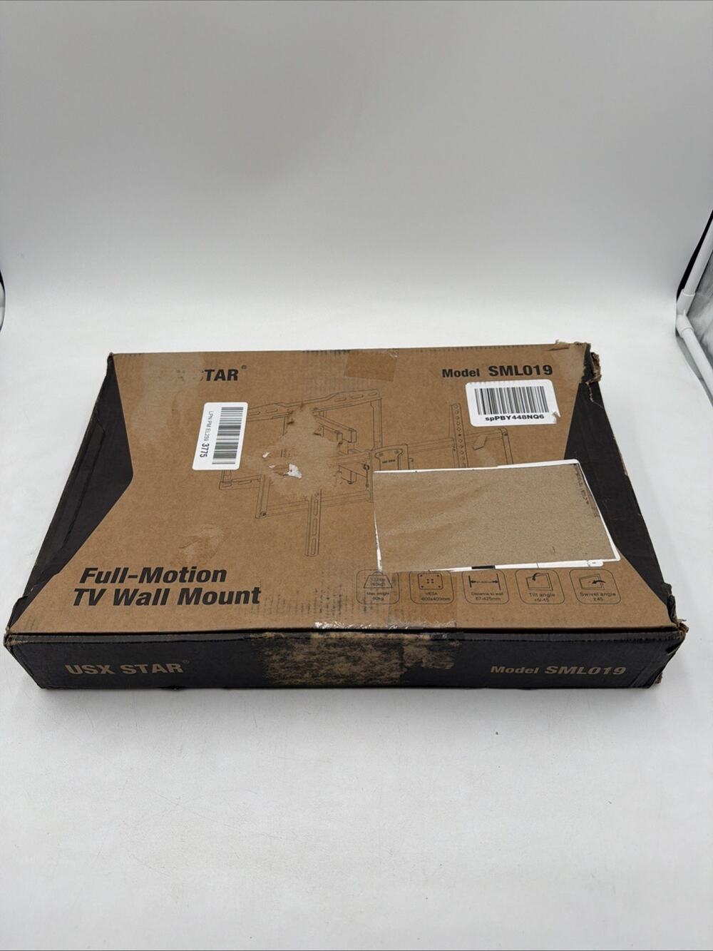 USX STAR Full Motion TV Wall Mount for 37-90 Inch TVs UL Listed Open Box